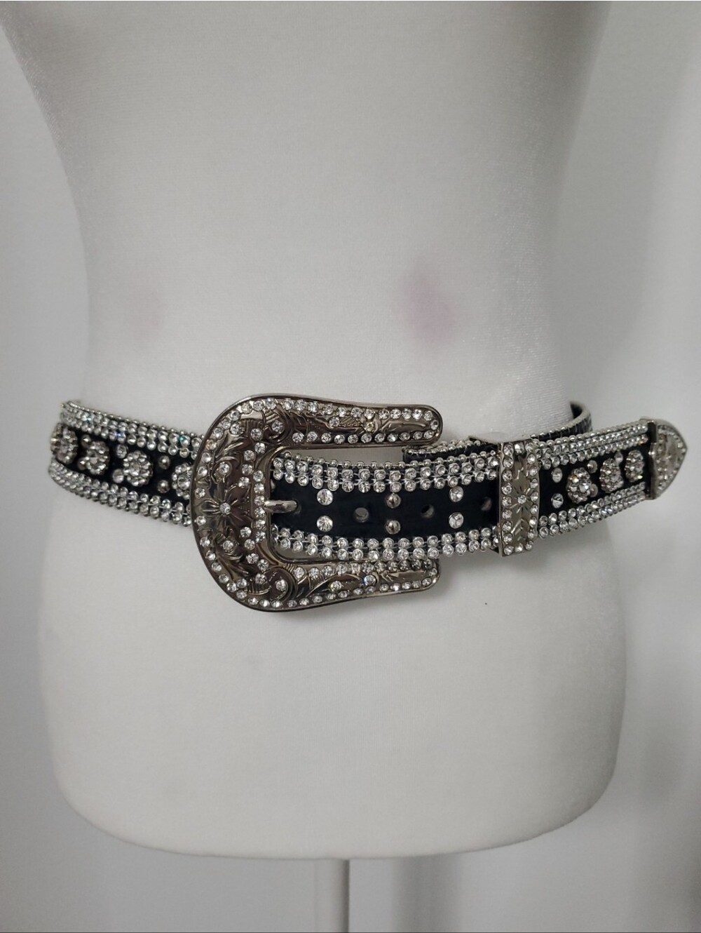 Angel Ranch Leather Rhinestone Belt - SM